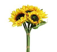 Levana.m Artificial Sunflowers Arrangement Bouquet Bride Holding Flowers 6 PCS Home and Wedding Decoration DIY Garden Craft Art Decor Fake Sunflowers Silk Flowers