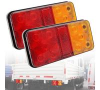 LEVANLIGHT 2PCS 12V LED Rear Tail Lights Trailer Lights Universal 10Leds Stop Brake Light Turn Signal Indicator Lamp for Caravan Van Boat Camper Truck Lorry Tractor