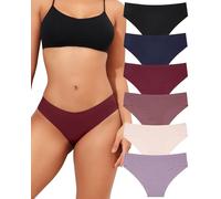 Levao 6 Pack Women Seamless Hipster Underwear No Show Ladies Panties Invisibles Knickers Comfortable Stretch Briefs S-XL