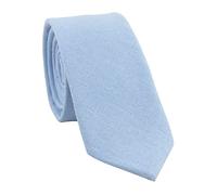 Levao Men's Cotton Skinny Necktie Solid Color Tie, Sky Blue, One size