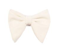 LEVAO Men's Velvet Vintage Bow Tie Tuxedo Big Bowtie, Ivory White, One size