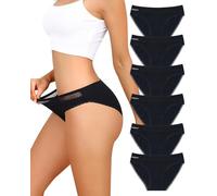 Levao Underwear Women Cotton Lace Knickers Hipster Brazilian Ladies UnderpantsSlips Comfortable Breathable Briefs Panties Multipack 6