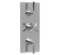Levedale Triple Concealed Crosshead Thermostatic Shower Valve With Diverter (3 Outlets) - Chrome - Balterley