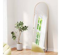 Levede 165cm Full Length Free Standing Floor Mirror Arched Golden Frame in Gold Levede Gold