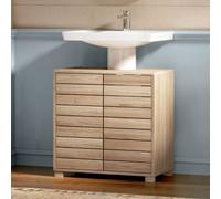 Levede 2 Door Oak Wooden Bathroom Under Sink Cabinet Basin Storage Vanity Unit