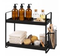 Levede 2-Tier Bathroom Organiser Countertop Kitchen Shelf with Side Basket
