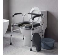 Levede 3 In 1 Commode Chair Folding Shower Chair Toilet Seat Riser Adjustable