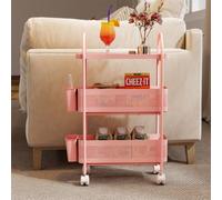 Levede 3 Tier Narrow Kitchen Trolley Cart Metal Pull Out Baskets Storage Bins