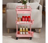 Levede 3 Tier Storage Trolley Cart Metal Rolling Utility Rack With Wheels
