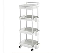 Levede 4 Tier Storage Trolley Cart on Wheels Kitchen Laundry Narrow Space Rack