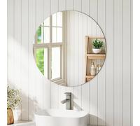 Levede 40cm Frameless Round Wall Mirror Home Decor in Clear Levede Clear