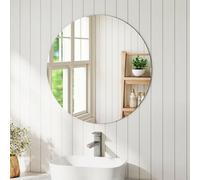 Levede 40Cm Round Wall Mirror Frameless Tempered Glass Decor