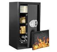 Levede 85L Large Fireproof Safe - Security Safe Lock Box with Keys & Alarm, Includes A4 Fireproof Bag for Home/Office, Fire Safe Money Safe for Cash & Jewellery Storage