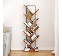 Levede 9 Tier Wooden Bookshelf Tree Bookcase Display Storage Rack Shelves