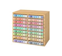 Levede Bamboo Marker Organiser for 126 Markers, Pen Holder Desk Organiser, Universal Pen Storage for Watercolour Pencils, Markers, Pens, Pencils, Paintbrushes
