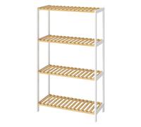 Levede Bamboo Storage Shelf 4-Tier Shelving Unit in Natural Levede Natural