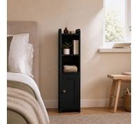 Levede Bathroom Cabinet Slim Corner Storage Adjustable Shelves Pb Mdf Black