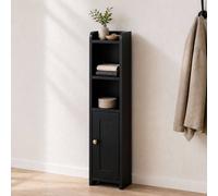 Levede Bathroom Cabinet Slim Corner Storage Adjustable Shelves PB MDF in Black Levede Black