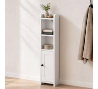 Levede Bathroom Cabinet Slim Corner Storage Adjustable Shelves PB MDF in White Levede White