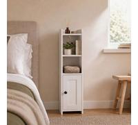 Levede Bathroom Cabinet Slim Corner Storage Adjustable Shelves Pb Mdf White