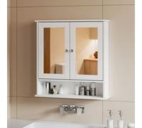 Levede Bathroom Mirror Cabinet Storage Toilet Cupboard Wall Mounted Shelves