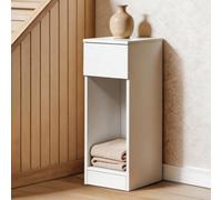 Levede Bedside Table Cabinet Narrow Slim Side Cabinet Drawer Open Shelf