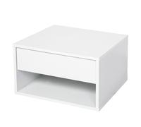 Levede Bedside Table Floating Set of 2 Wall Mounted Drawer Open Shelf White Levede White