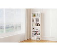 Levede Bookshelf Collection: 6-Tier Wooden Bookcase - White