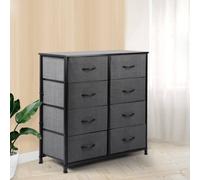 Levede Chest of 8 Drawers Fabric Bedroom Home Clothing Storage Cabinet in Dark Grey Levede Dark Grey