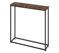 Levede Console Hall Table Slim Entryway Hallway Table Display Shelf in Brown Levede Brown