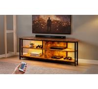 Levede Contemporary Entertainment Units and Media Consoles: 140cm Modern Black LED TV Cabinet