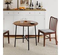 Levede Dining Table Round Kitchen 4 Person Coffee Restaurant Metal Base 80Cm