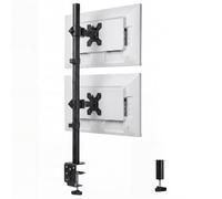 Levede Dual Monitor Arm Adjustable Desk Mount For 13-34 Inch Computer Black | Steel And Aluminum Construction, For Home Office Gaming Setup, Adjustable Viewing Angles, Cable Management, Space Saving