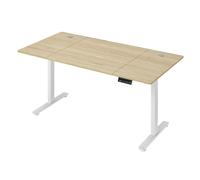 Levede Electric Standing Desk Adjustable Height Workstation 160cm Metal Frame - Natural