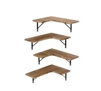 Levede Floating Shelves Wall Mounted Corner Stroage Display Shelf Wood 2PC 4PC - L-Shpae