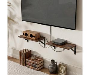Levede Floating Shelves Wall Mounted Shelf Set Of 2 Rustic Storage Shelves