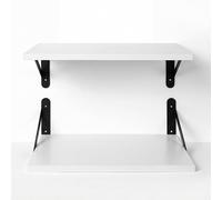 Levede Floating Shelves Wall Mounted Shelf Set of 2 Rustic Storage Shelves in White Levede White