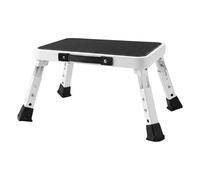 Levede Folding Step Stool, 3-Level Height Adjustable - Lightweight Aluminium, Heavy Duty 150kg Capacity, Anti-Slip Portable Stool for Caravan, RV, Kitchen, Garden, Camping, Fishing
