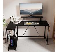 Levede L-Shaped Gaming Desk Computer Table With Rgb Lights Power Outlets