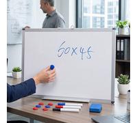 Levede Magnetic Whiteboard Adjustable Wall Mounted Dry Erase Office,white