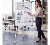 Levede Magnetic Whiteboard With Foldable Tripod Dry Erase For Office,white