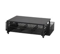 Levede Monitor Riser Desk Organiser with Drawer Metal Monitor Stand Black Levede Black