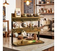 Levede Mug Holder Stand Coffee Cup Rack Storage Organiser 8 Hooks Rustic