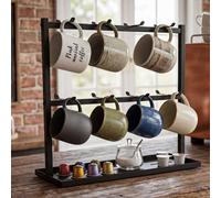 Levede Mug Holder Stand Countertop Coffee Cup Rack Storage Organiser 16 Hooks