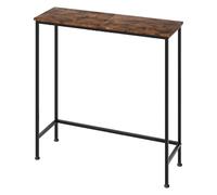 Levede Narrow Console Table Slim Entryway Hallway Display Shelf Industrial in Brown Levede Brown