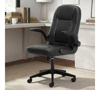 Levede Office Computer Chair Pu Leather Swivel Recliner Flip-Up Armrests