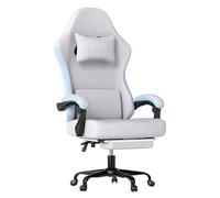 Levede Office Desk Chair Fabric Gaming Recliner Adjustable Height Swivel in Grey Levede Grey