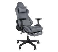 Levede Office Desk Chair Gaming Recliner Adjustable Height with Footrest in Grey Levede Grey