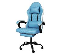 Levede Office Desk Chair PU Gaming Recliner Adjustable Height Swivel Blue