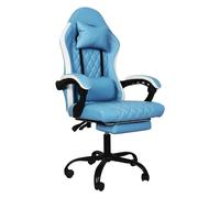 Levede Office Desk Chair PU Gaming Recliner Adjustable Height Swivel in Blue Levede Blue